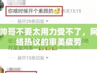 帥哥不要太用力受不了，網(wǎng)絡(luò)熱議的審美疲勞
