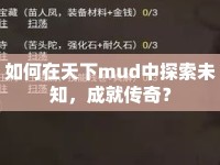 如何在天下mud中探索未知，成就傳奇？