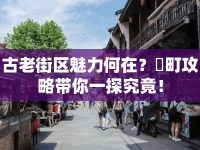 古老街區(qū)魅力何在？贄町攻略帶你一探究竟！