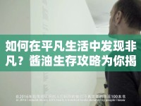 如何在平凡生活中發(fā)現(xiàn)非凡？醬油生存攻略為你揭秘！