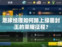 足球經(jīng)理如何踏上綠茵封王的榮耀征程？