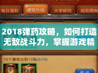 2018彈藥攻略，如何打造無敵戰(zhàn)斗力，掌握游戲精髓？