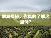 翠海探秘，你真的了解這里嗎？