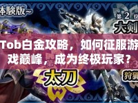 Tob白金攻略，如何征服游戲巔峰，成為終極玩家？