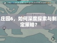 莊園6，如何深度探索與制定策略？