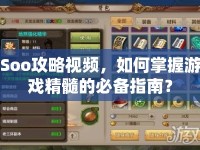 Soo攻略視頻，如何掌握游戲精髓的必備指南？