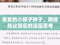 善良的小姨子種子，網(wǎng)絡(luò)熱議背后的深層思考
