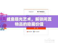 咸魚曝光藝術，解鎖閑置物品的隱藏價值