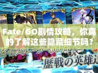 Fate/GO劇情攻略，你真的了解這些隱藏細(xì)節(jié)嗎？
