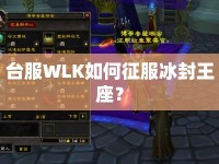臺(tái)服WLK如何征服冰封王座？
