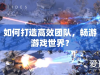 如何打造高效團隊，暢游游戲世界？