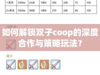 如何解鎖雙子coop的深度合作與策略玩法？