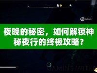夜晚的秘密，如何解鎖神秘夜行的終極攻略？