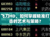 飛刀HD，如何掌握精準(zhǔn)打擊的藝術(shù)與策略？