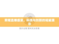 榮耀直播盛宴，科技與創(chuàng)新的璀璨展示