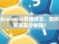 BrainOut思維迷宮，如何解鎖高分秘籍？