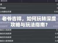 老爺吉祥，如何玩轉(zhuǎn)深度攻略與玩法指南？