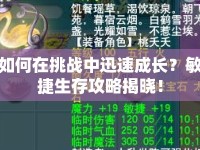 如何在挑戰(zhàn)中迅速成長？敏捷生存攻略揭曉！