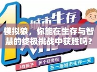 模擬狼，你能在生存與智慧的終極挑戰(zhàn)中獲勝嗎？