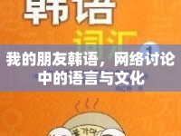 我的朋友韓語，網(wǎng)絡(luò)討論中的語言與文化