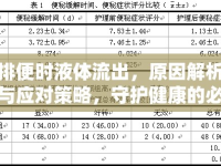 排便時液體流出，原因解析與應(yīng)對策略，守護健康的必修課