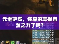 元素薩滿，你真的掌握自然之力了嗎？
