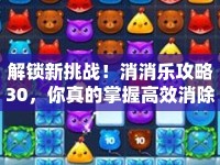 解鎖新挑戰(zhàn)！消消樂攻略30，你真的掌握高效消除技巧了嗎？