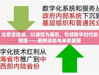 北京百信誠，以誠信為基石，引領數(shù)字時代新輝煌——最新動態(tài)與未來展望