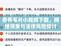 香蕉毛片小視頻下載，網(wǎng)絡(luò)現(xiàn)象與法律風(fēng)險探討