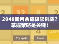 2048如何合成極限挑戰(zhàn)？掌握策略是關(guān)鍵！