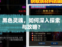 黑色靈魂，如何深入探索與攻略？
