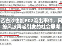乙白沙也加FC2流出事件，網(wǎng)絡風波再起引發(fā)的社會思考