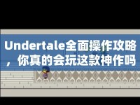 Undertale全面操作攻略，你真的會(huì)玩這款神作嗎？