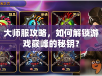 大師服攻略，如何解鎖游戲巔峰的秘鑰？