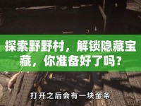探索野野村，解鎖隱藏寶藏，你準(zhǔn)備好了嗎？