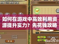 如何在游戲中高效利用資源提升實力？先花錢攻略揭曉！