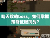 晴天攻略boss，如何掌握策略征服挑戰(zhàn)？