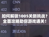 如何解鎖1005關(guān)新挑戰(zhàn)？全面攻略助你游戲通關(guān)！
