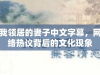 我領(lǐng)居的妻子中文字幕，網(wǎng)絡(luò)熱議背后的文化現(xiàn)象