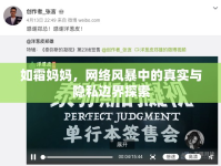 如霜媽媽，網(wǎng)絡(luò)風(fēng)暴中的真實與隱私邊界探索