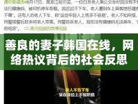 善良的妻子韓國在線，網絡熱議背后的社會反思