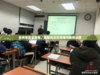 蘇州學(xué)思堂教育，揭秘背后的真相與教育反思