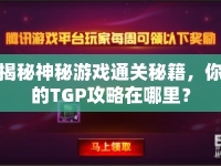 揭秘神秘游戲通關(guān)秘籍，你的TGP攻略在哪里？