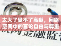 太大了受不了高嘲，網(wǎng)絡空間中的言論自由與尊重界限