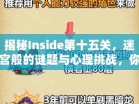 揭秘Inside第十五關，迷宮般的謎題與心理挑戰(zhàn)，你準備好了嗎？