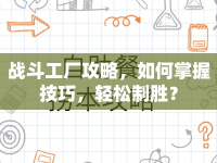 戰(zhàn)斗工廠攻略，如何掌握技巧，輕松制勝？