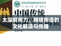 太深啊用力，網絡用語的文化解讀與傳播