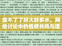 受不了了好大好多水，網(wǎng)絡(luò)討論中的情感共鳴與理性思考