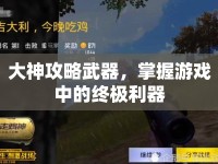 大神攻略武器，掌握游戲中的終極利器
