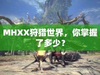MHXX狩獵世界，你掌握了多少？
